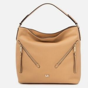 Michael Kors Evie Large Pebbled Leather Hobo Shoulder Bag